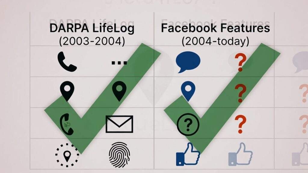 The DARPA LifeLog Facebook Conspiracy: The Eerie 2004 Timing That Still Haunts the Internet