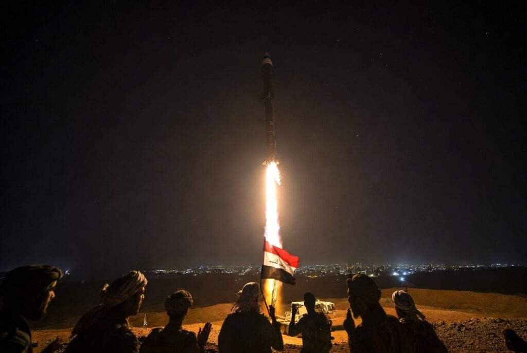 Houthi missile attack Israel Iran proxies