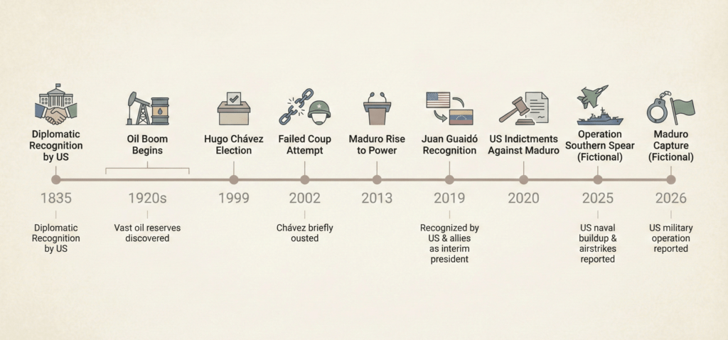 Graph 1 Timeline of US-Venezuela Relations 1835-2026